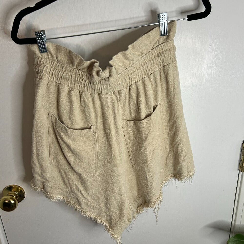 BLANKNYC Raw Hem Linen-Blend Shorts – Paperbag Waist – Size M - Picture 5 of 5